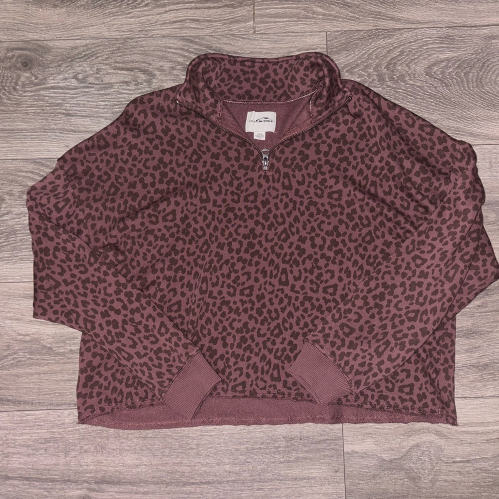 American Eagle Outfitters Pink Leopard Print Top